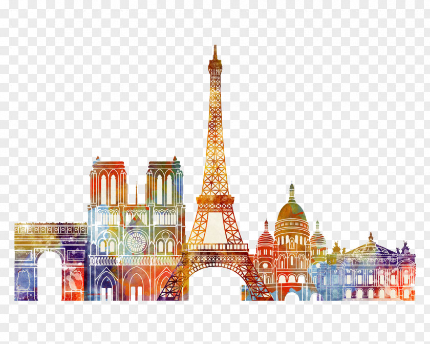 Watercolor Painting In Paris PNG