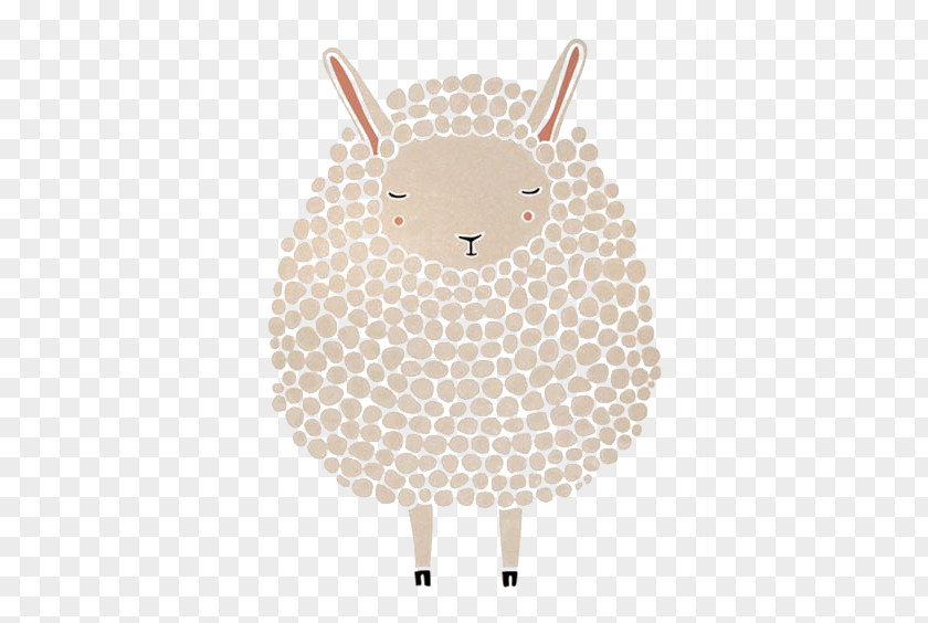Cartoon Lamb Sheep Paper Printing Poster Illustration PNG
