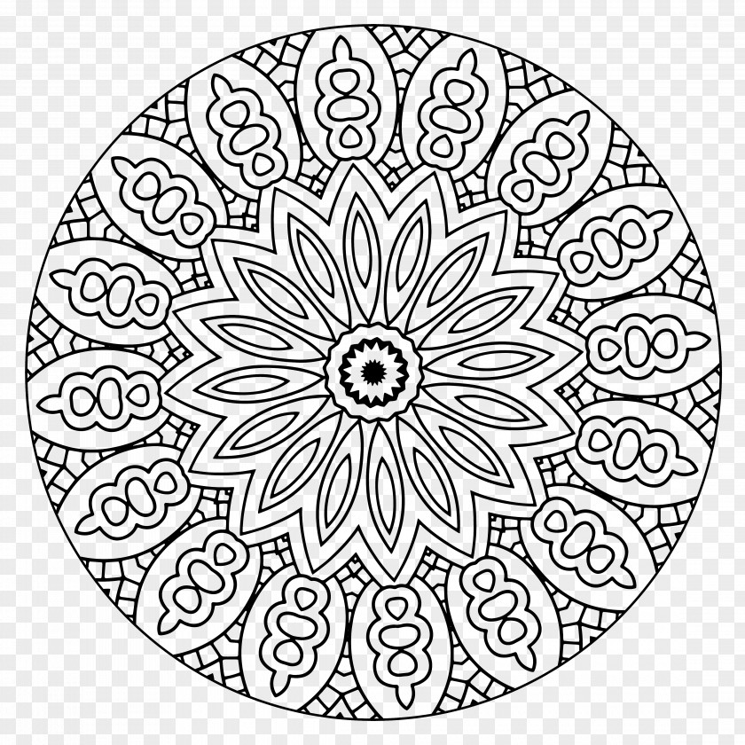 Mandala Animal Line Art PNG