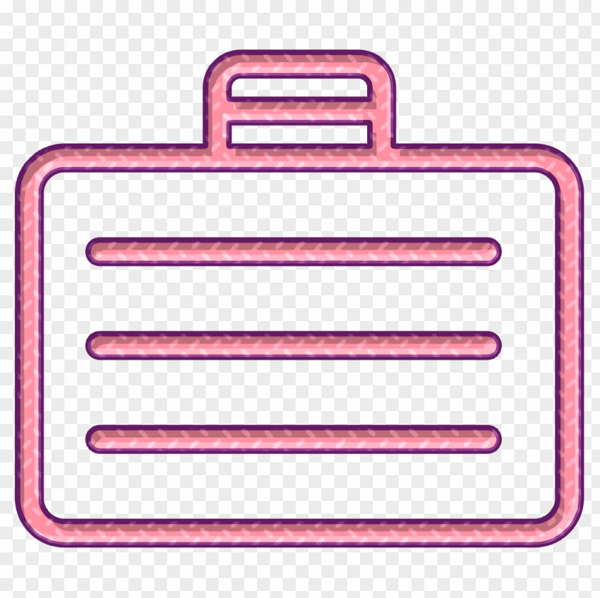 Rectangle Pink Streamline Icon Suitcase Travel PNG