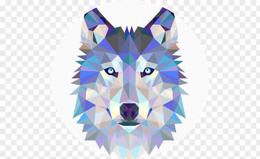 Wolf Geometry T-shirt Triangle Design PNG