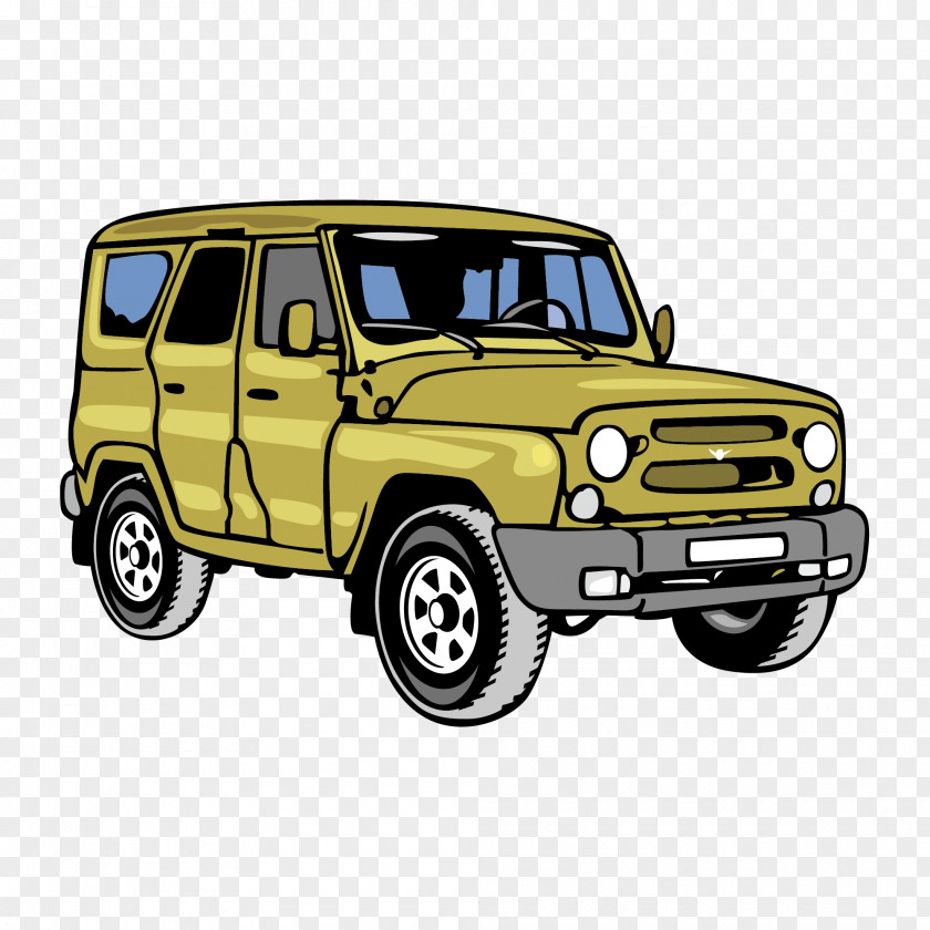 Green Jeep Vector Material Car Off-road Vehicle PNG