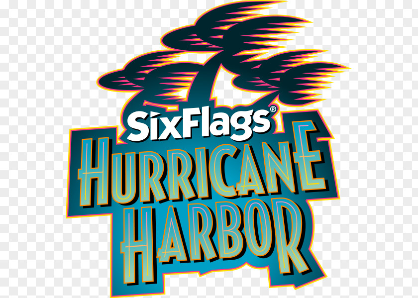 Water Park Six Flags Hurricane Harbor Great America Logo GIF PNG