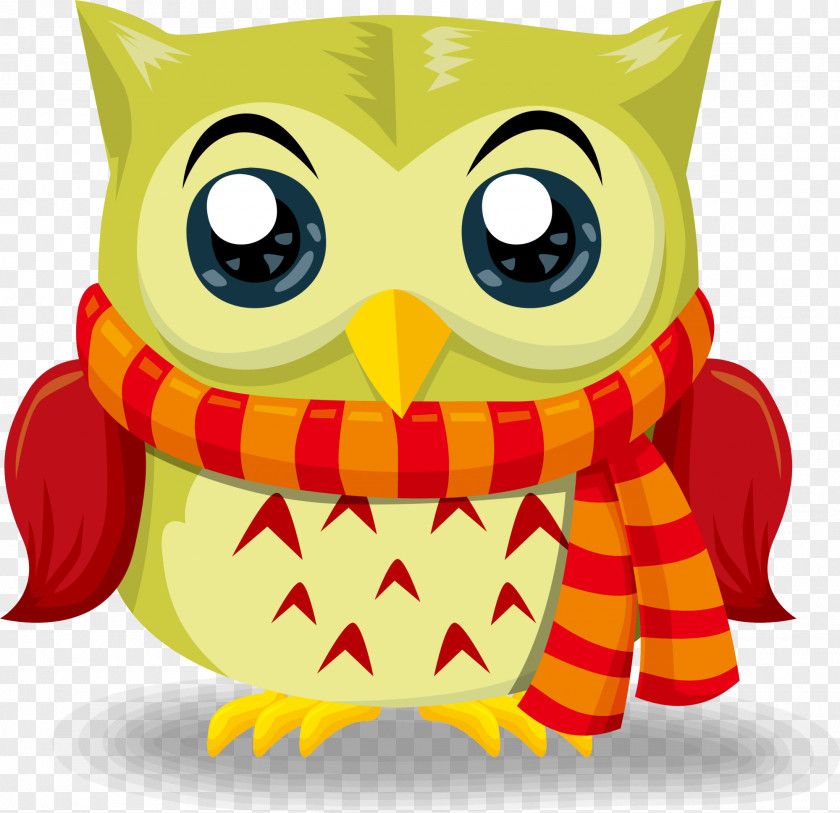 Yellow Cartoon Owl True New Year Christmas Ornament Scrapbooking PNG