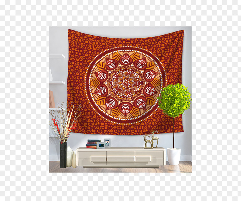 Design Tapestry Textile Decorative Arts Folk Art Mandala PNG