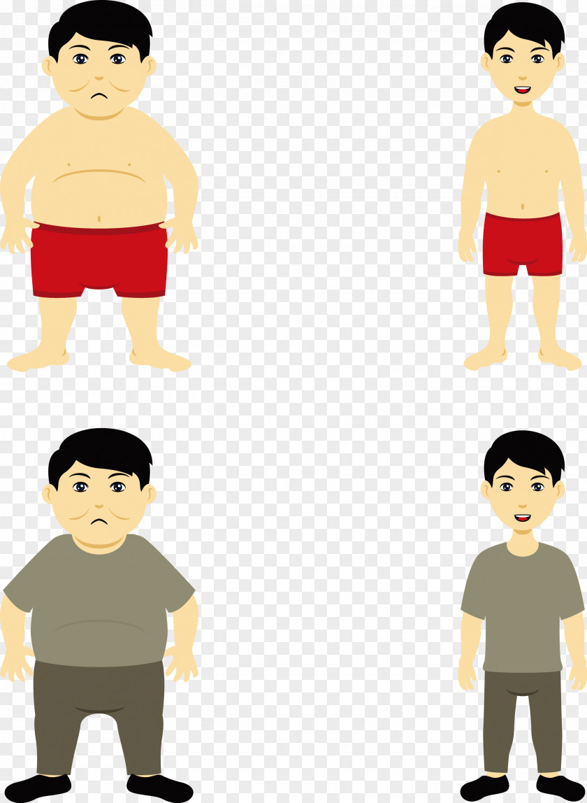 Obese Man Vector Clip Art PNG