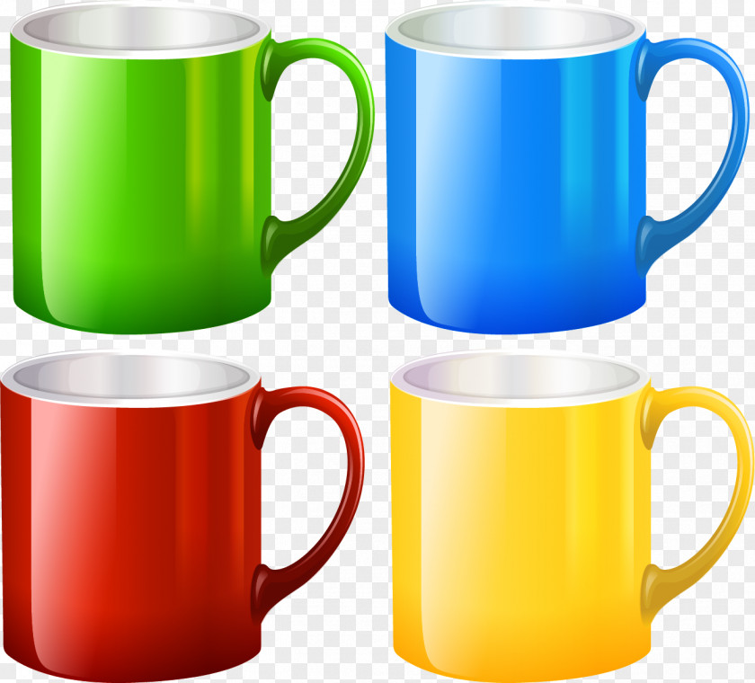 Red And Blue Yellow Green Mug PNG