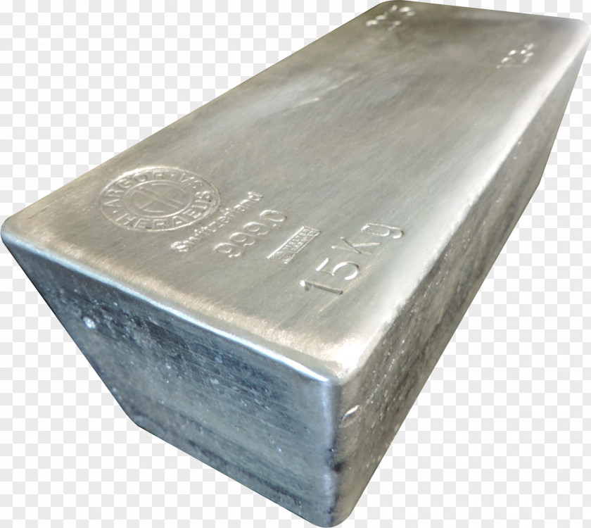 Silver Ingot Precious Metal Bullion Material Spot Contract PNG