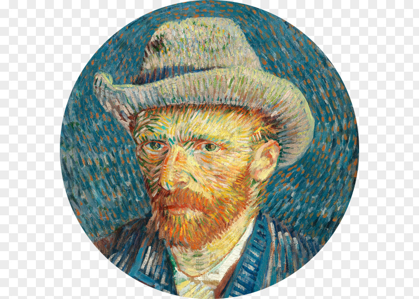 Van Gogh Museum Self-portrait Self-Portrait With Grey Felt Hat A Straw The Starry Night PNG
