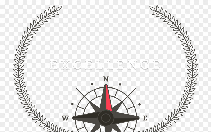 Vector Compass Rim Line Angle Point PNG