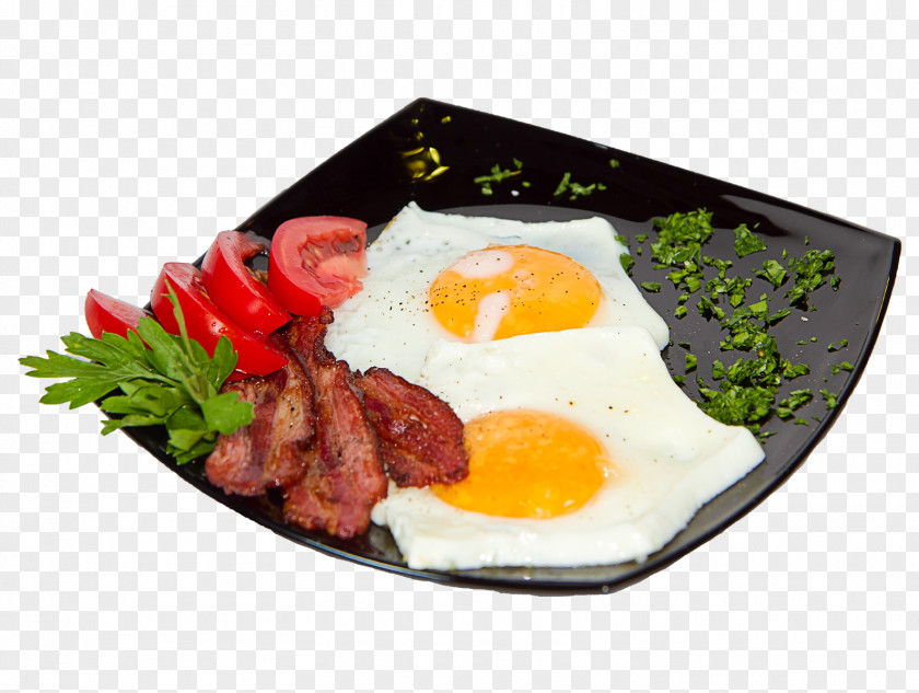 Breakfast Fried Egg Omelette Dish Meat PNG