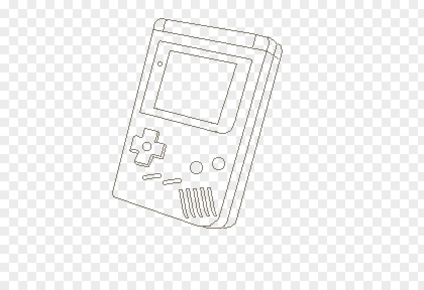 Gameboy Silhouette Product Design Line Angle Technology PNG