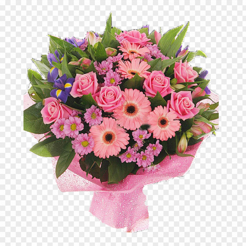 Watercolor Flower Delivery Floristry Transvaal Daisy Bouquet PNG