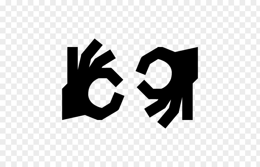 Gesture Blackandwhite Sign Language Logo PNG