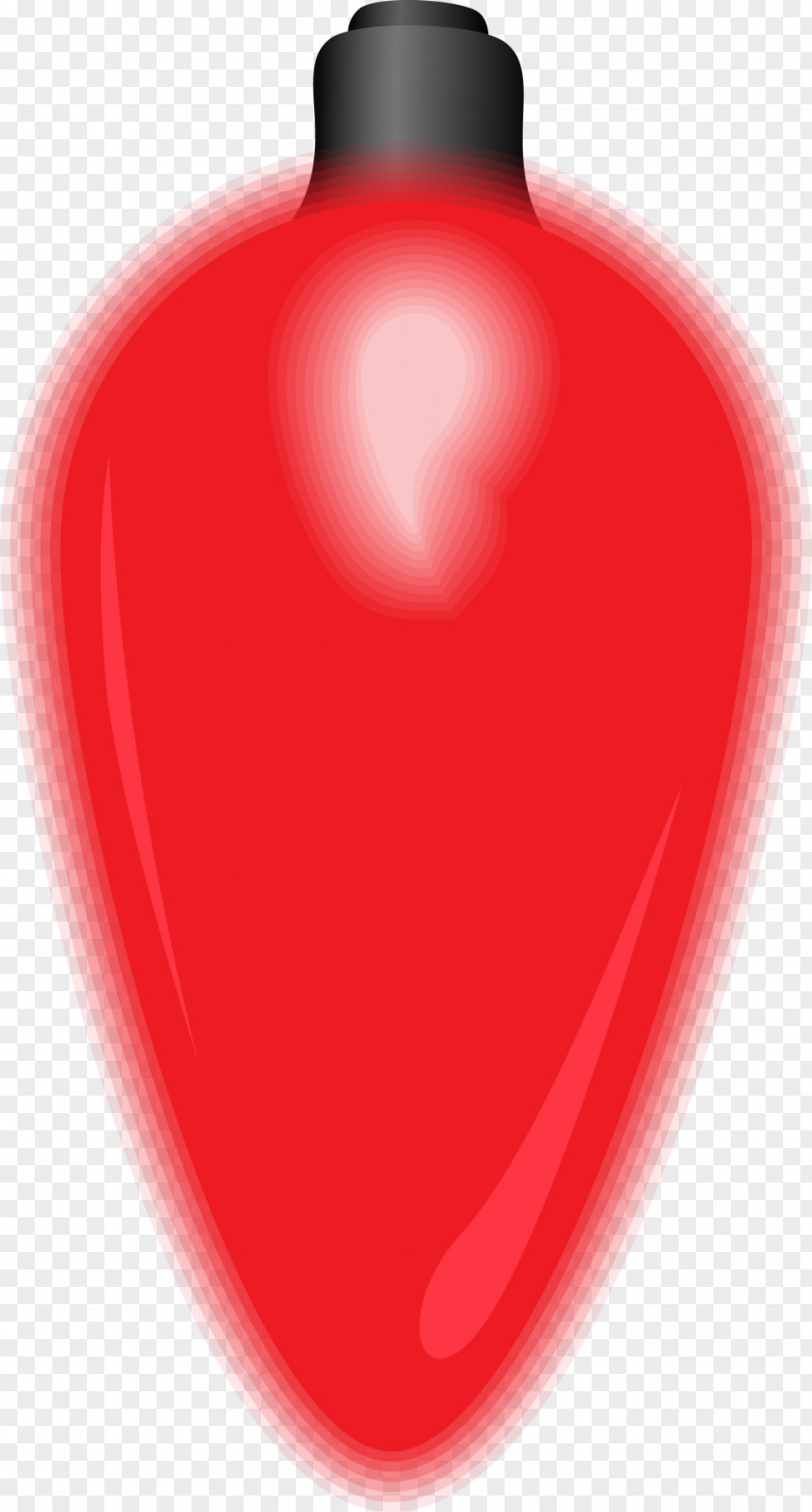 Little Fresh Red Light Bulb Heart PNG