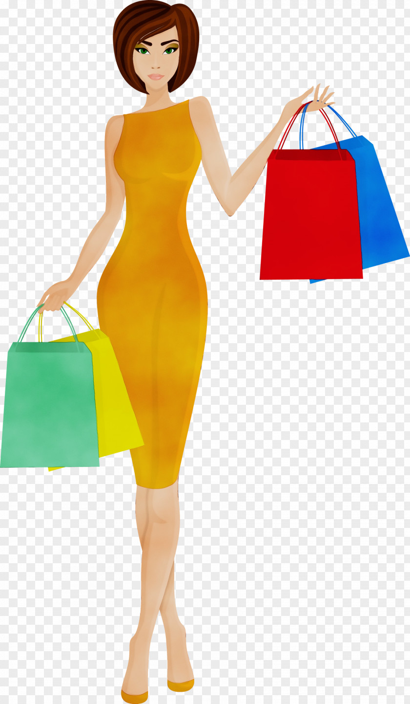 Packaging And Labeling Cocktail Dress Shopping Bag PNG