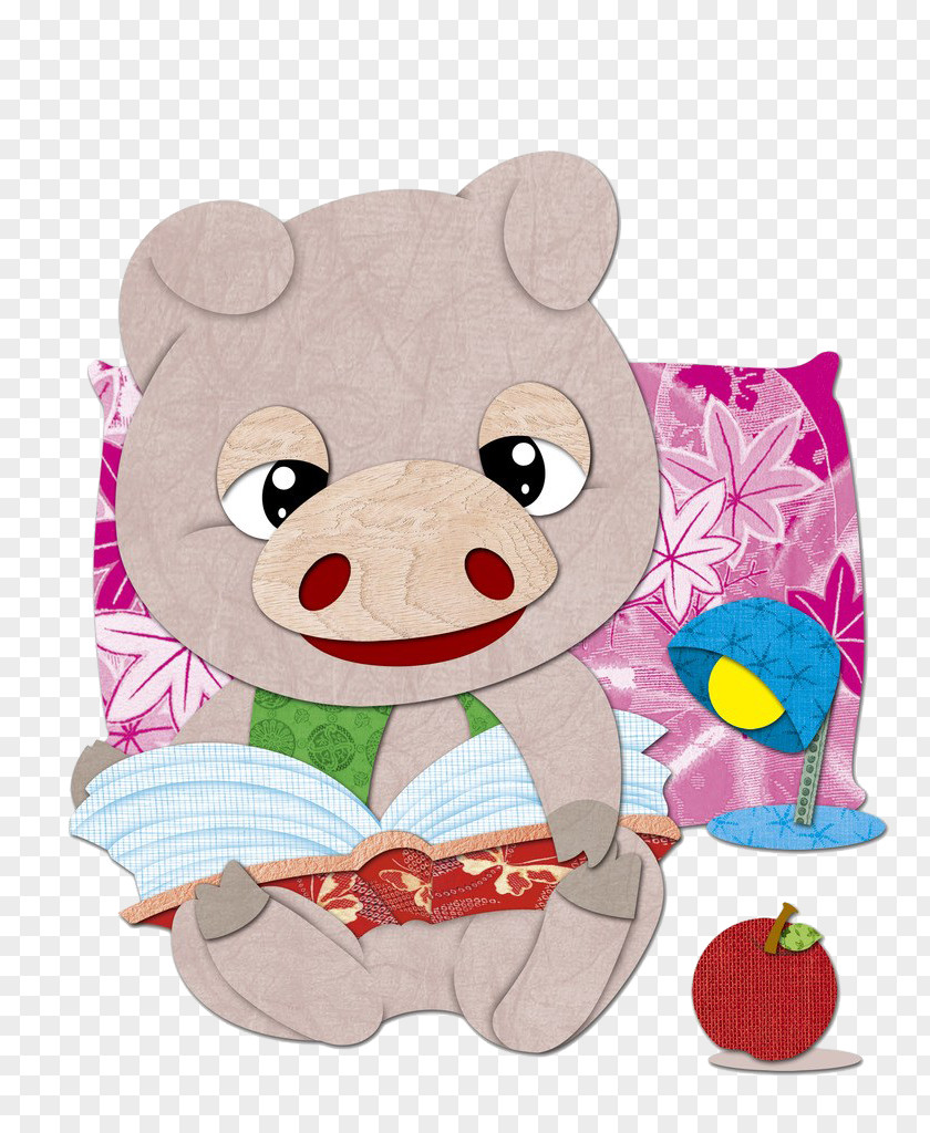 Pig Reading Domestic Wilbur Cartoon PNG