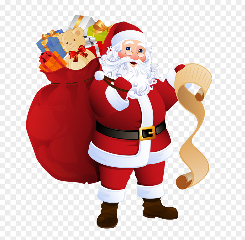 Christmas Elderly Santa Claus Ded Moroz Letter From Gift PNG