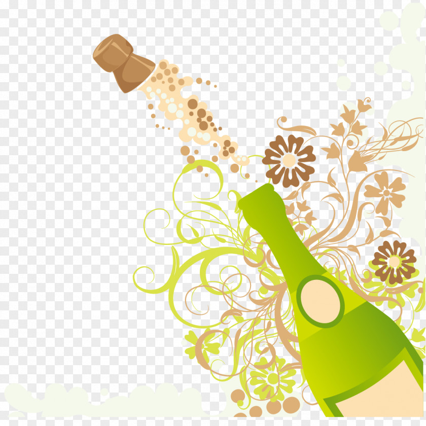 Creative Patterns And Bottles Champagne Royalty-free Stock Photography Bottle PNG