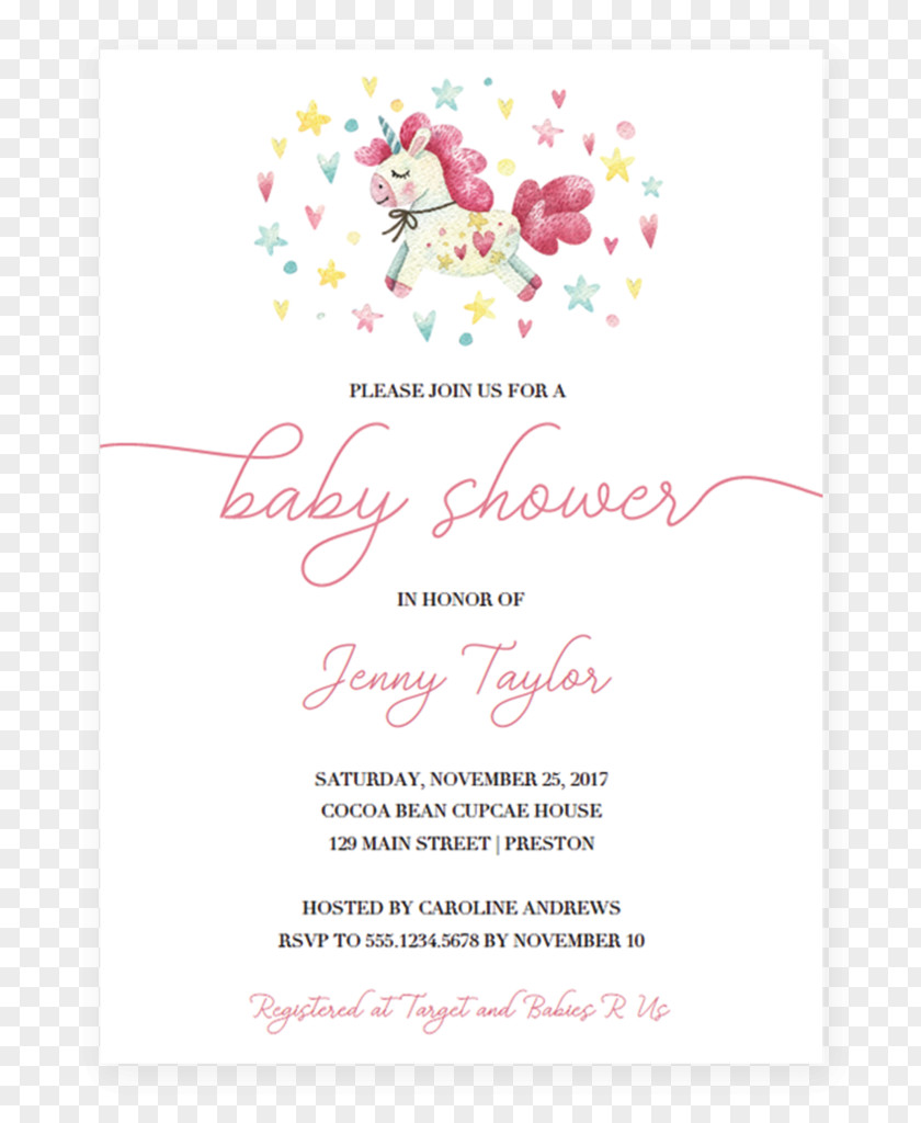 Invitations Wedding Invitation Baby Shower Flower Unicorn PNG