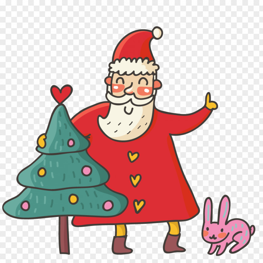 Santa Claus Christmas Card Cartoon PNG
