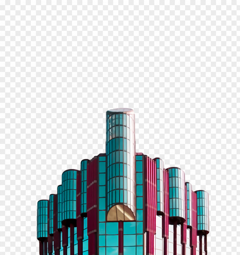 Skyline Tower Skyscraper Turquoise Human Settlement Block Architecture PNG