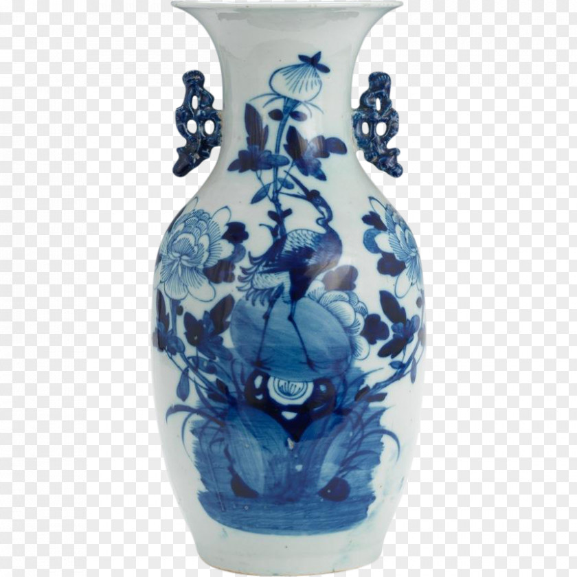 Vase Ceramic Blue And White Pottery Jug Porcelain PNG
