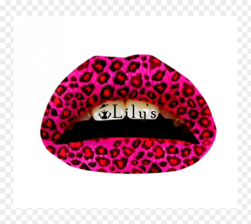 Cheetah Animal Print Pink M Lip Font PNG