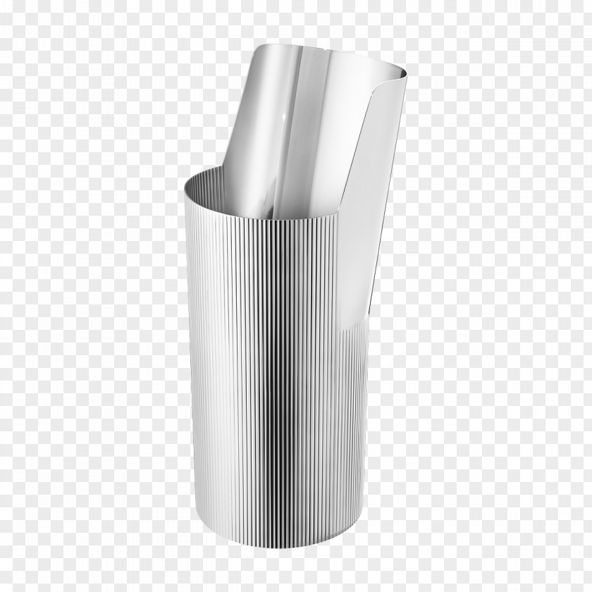 Tall Vase Stainless Steel Glass Georg Jensen A/S PNG