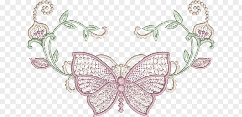 Butterfly Decorative Lace Pattern PNG