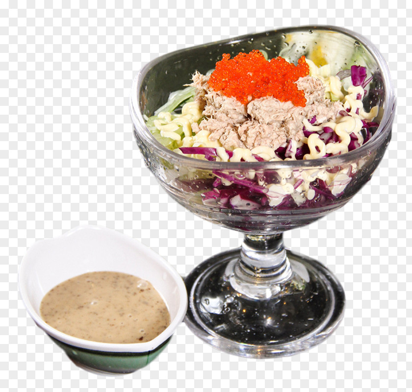 Cups Of Tuna Salad Sushi Japanese Cuisine Sashimi PNG