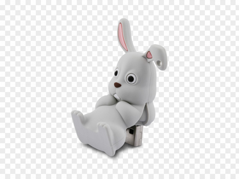 Gray Rabbit USB Flash Drives Memory Computer Data Storage Hard PNG