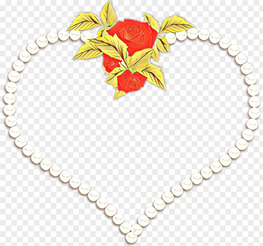 Necklace Body Jewellery Heart M-095 PNG