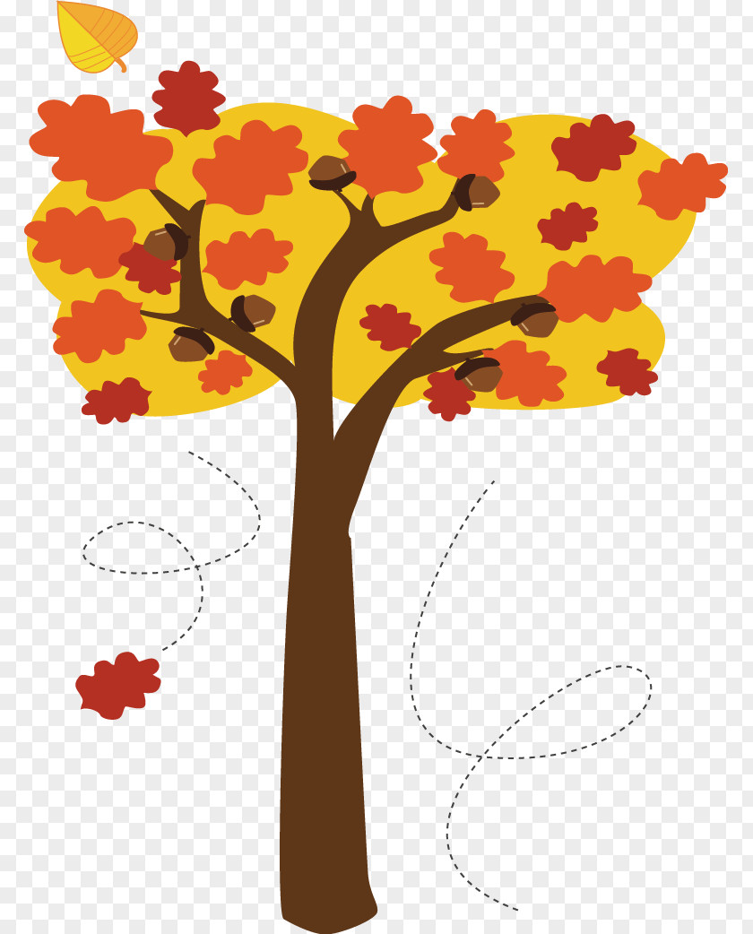 Painted Yellow Autumn Leaves Leaf Color PNG