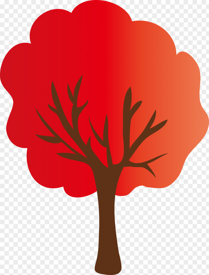 Red Tree Leaf Plant Woody PNG