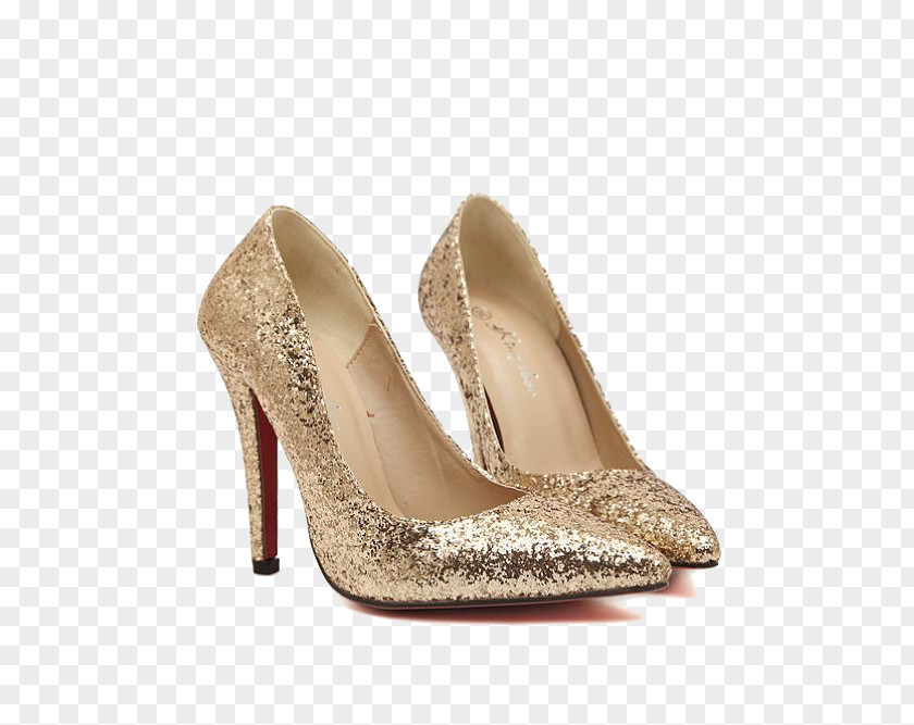 Gold Splash High-heeled Footwear Court Shoe Christmas PNG