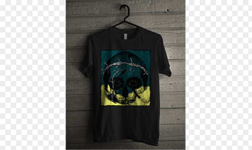 Blue Skull T-shirt Cotton Distro White PNG