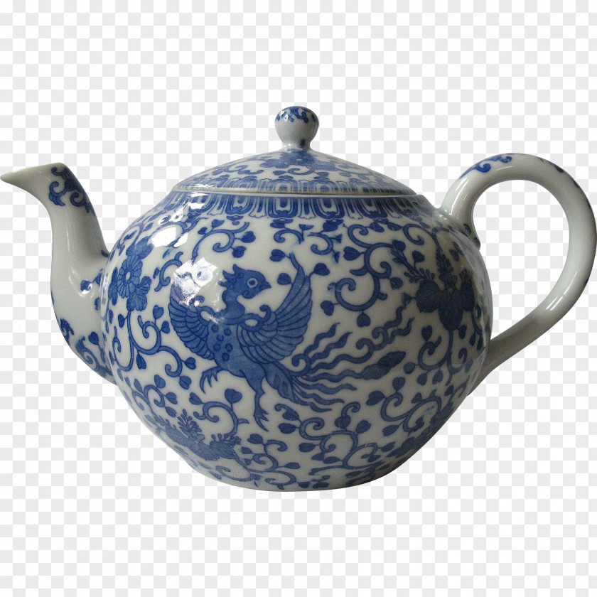 Tea Teapot Blue And White Pottery Porcelain Kettle PNG
