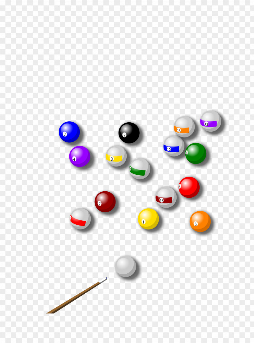 Vector Color Pool Billiards Snooker Cue Stick PNG
