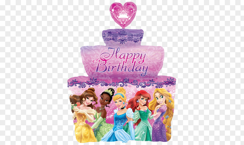 Balloon Birthday Cake Princess Party PNG