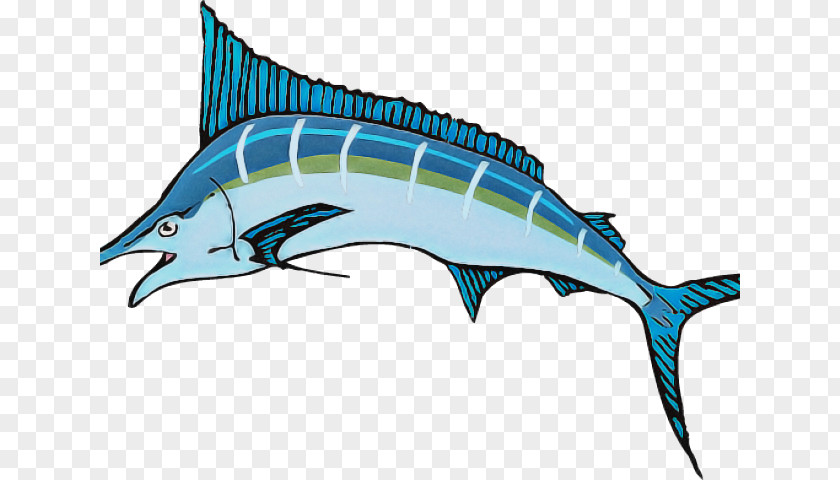 Bonyfish Animal Figure Sailfish Fish Marlin Swordfish Atlantic Blue PNG