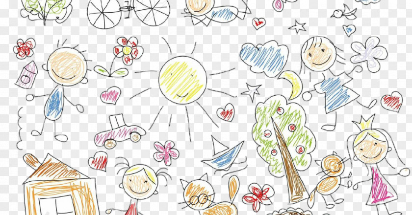 Child Drawing Doodle Coloring Book PNG