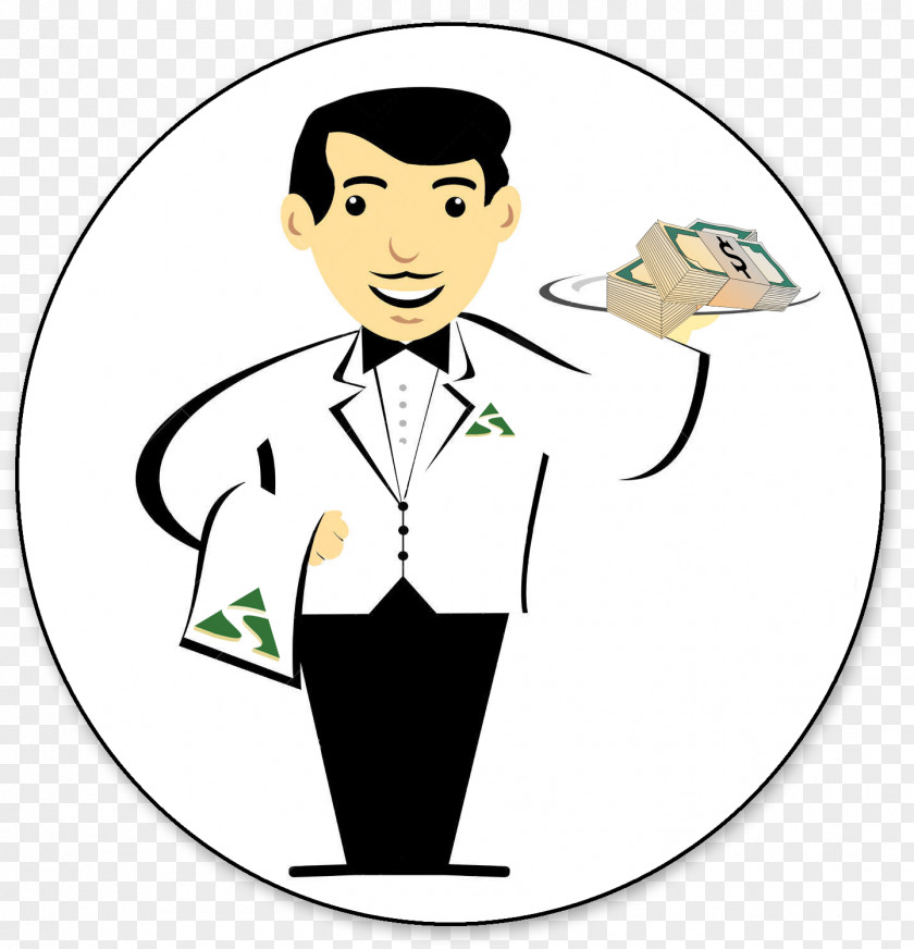 Gentleman Dish Waiter Cartoon PNG