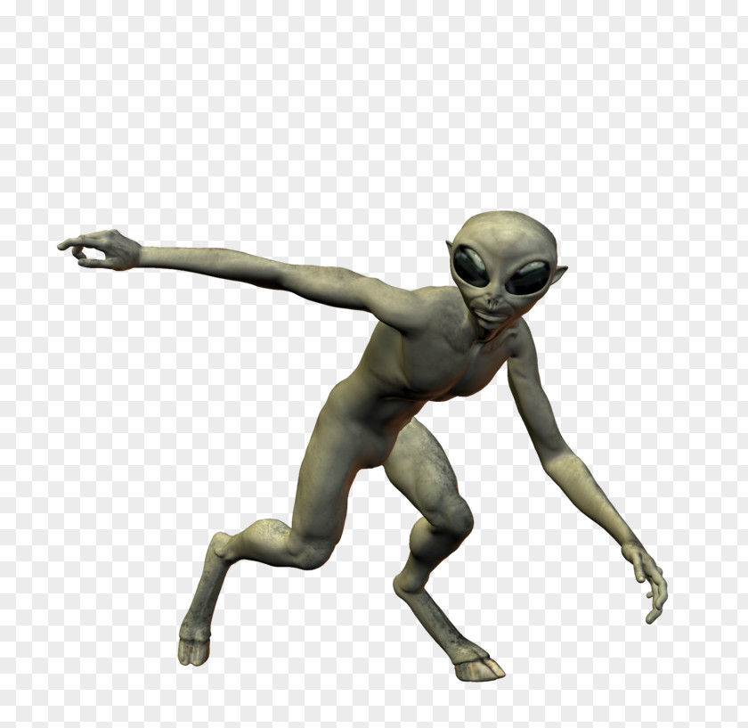 Grey Alien Animal Figurine Fiction Character PNG