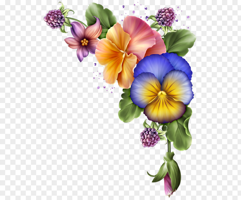 Purple Watercolor Flowers Flower Clip Art PNG