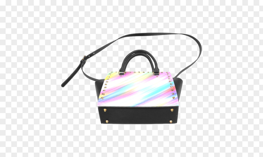 Rainbow Abstract Handbag Messenger Bags Lining Leather PNG
