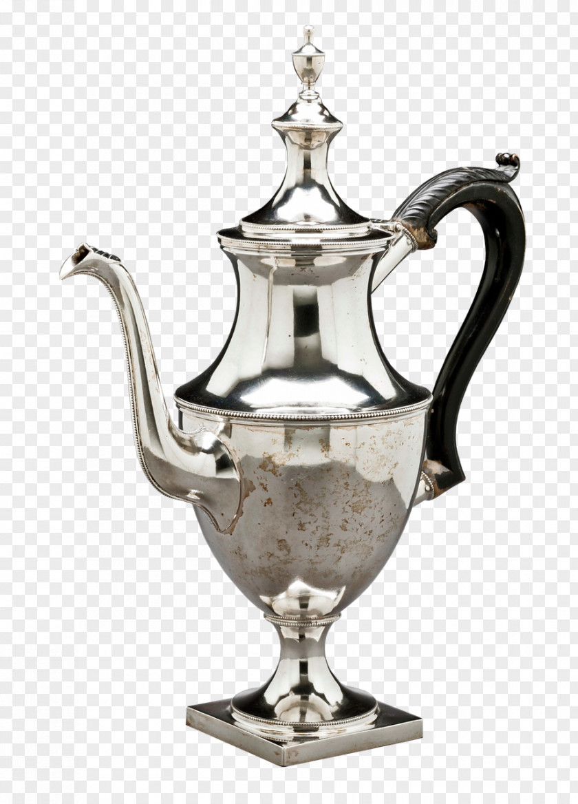 Silver Coffee Pot Physical Map Coffeemaker Tea Cafe Jug PNG