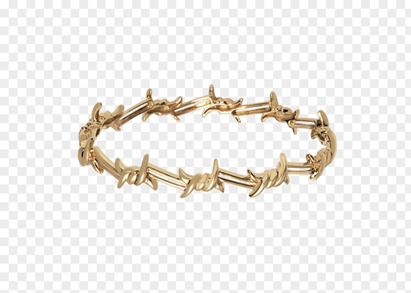 Barbwire Love Bracelet Jewellery Gold Diamond PNG