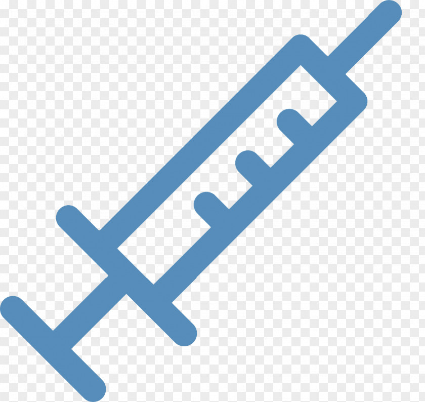 Blue Syringe Hypodermic Needle Injection Clip Art PNG
