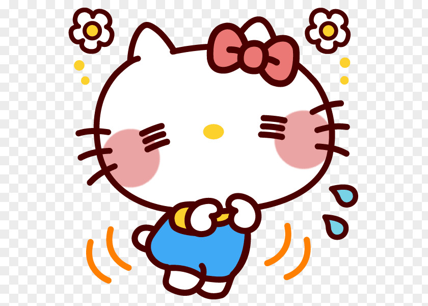 Cartoon Demarcation Line Hello Kitty My Melody Sticker Sanrio PNG